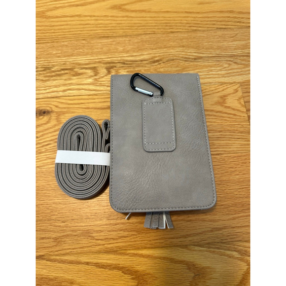 New Women's Gray Crossbody Bag Card Holder Purse - Picture 3 of 5